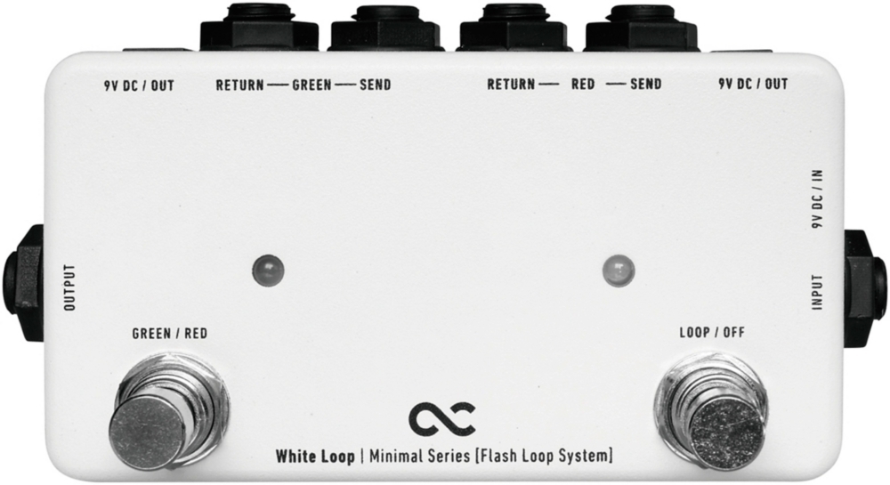 One Control Minimal Series White Loop Two Loop Line Selector Switching  Pedal with True Bypass and 2 DC Outs