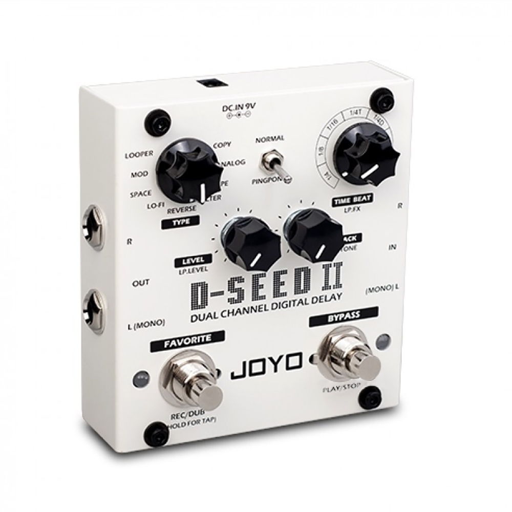 Joyo Audio D-Seed II Stereo Delay Guitar Effects Pedal w/ 8 Modes 