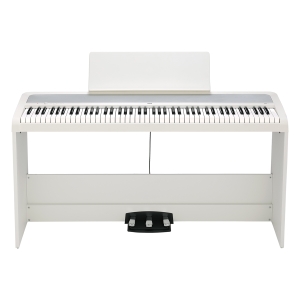 korg b2sp 88 key digital piano piano stand three pedal unit white