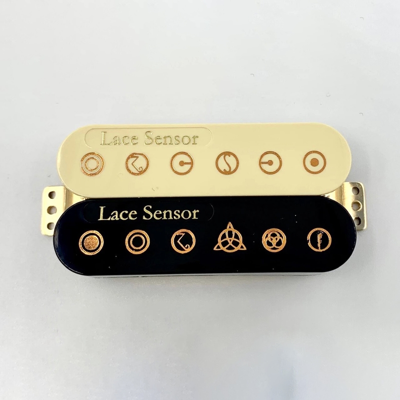 Lace Music Led Sensor Double Gold Gold/Gold Dually Humbucker Guitar Pickup Zebra