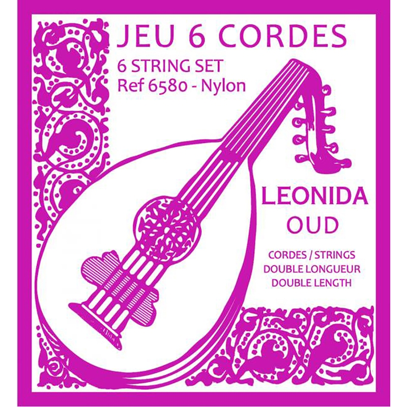 Savarez 6580 LEONIDA Oud String Nylon Set, 6 Double Length Strings