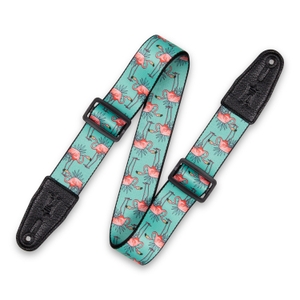 levy s mpd2 121 2 polyester guitar strap w 65 max length flamingos