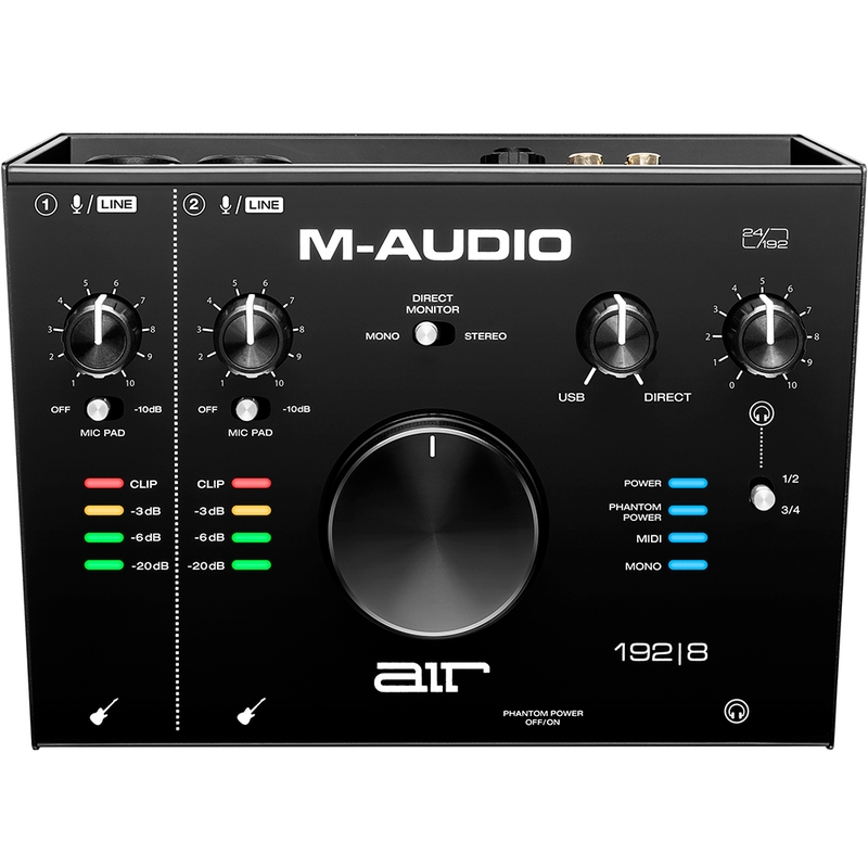 M-Audio Air 192|8 2-In/4-Out 24/192 Audio Recording USB MIDI Interface