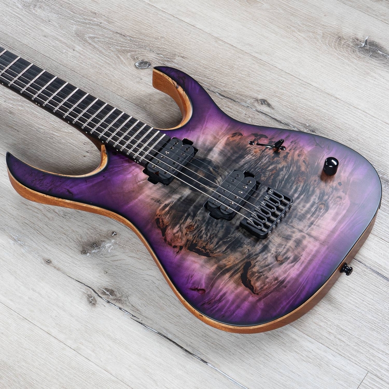 Mayones Duvell Elite 6 Guitar, Ebony Fretboard, Supernova Purple Burst  #2
