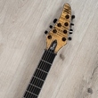 Mayones Regius Core Classic 7 7-String Guitar, 3A Flame Maple Top, Transparent Jeans Black Gloss
