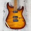 Mayones Aquila Elite S 6 Guitar, Birdseye Maple Fretboard, Trans Amber Gloss