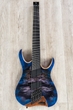 Mayones Hydra Elite 7 VF Multi-Scale 7-String Guitar, Purple Blue Burst, Eye Poplar Top, Fishman