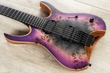 Mayones Hydra Elite 6 Headless Guitar, Supernova Purple Burst, Ebony Fretboard, Seymour Duncan