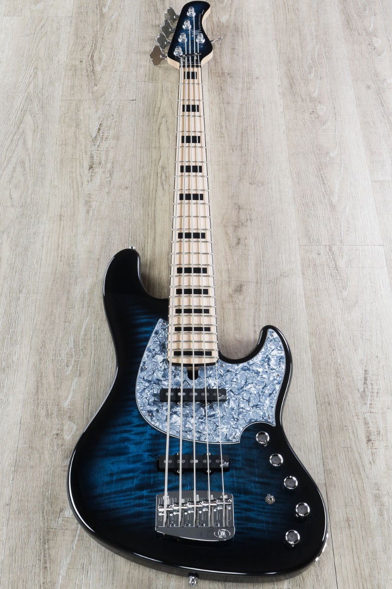 Mayones Jabba Classic 5 Bass Guitar, 5-String, Dark Blue Burst 