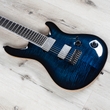 Mayones Regius Core Classic 7 7-String Guitar, Ebony Fretboard, Dirty Blue Burst Gloss