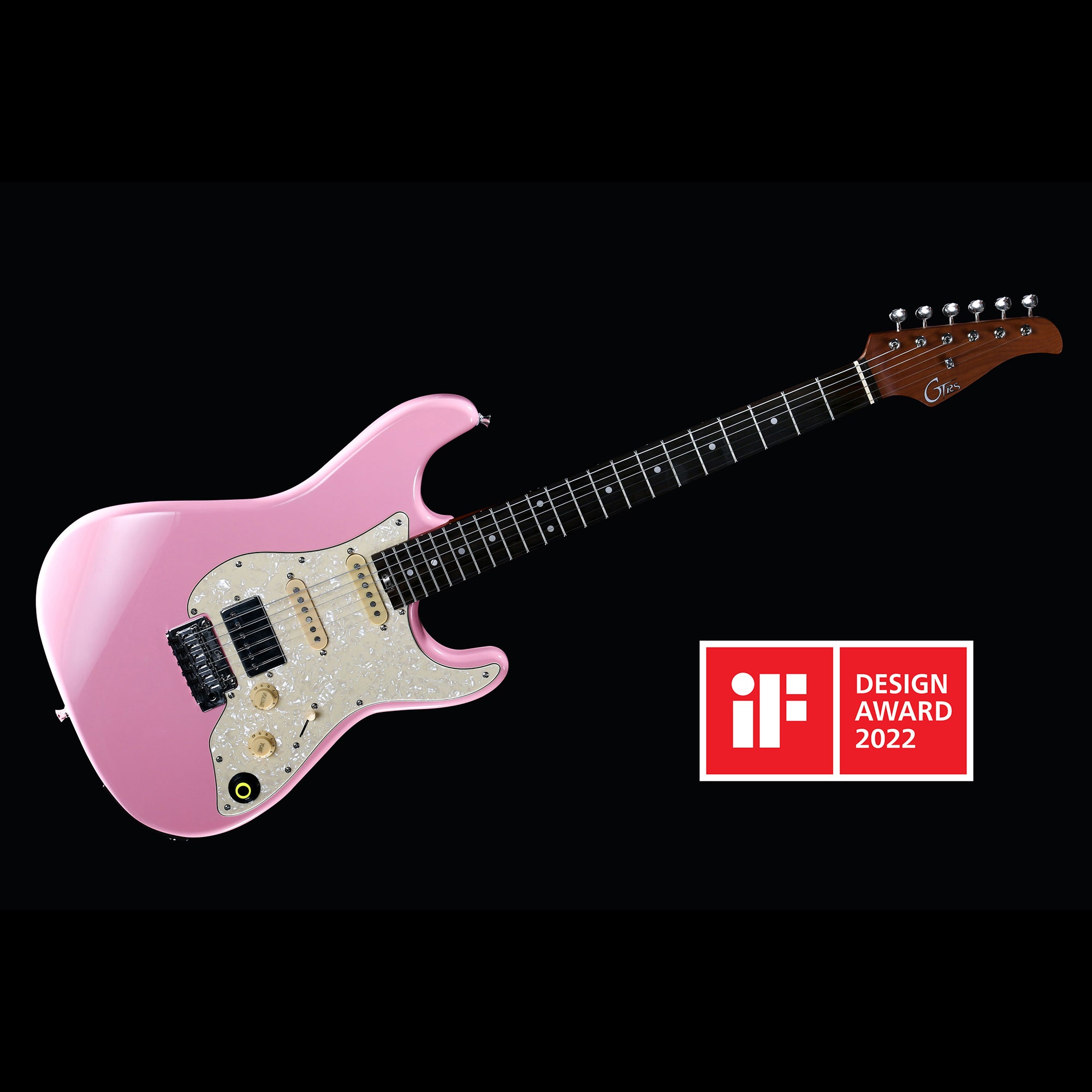 Mooer GTRS S800 Standard 800 Intelligent Guitar, Rosewood Fretboard, Shell  Pink