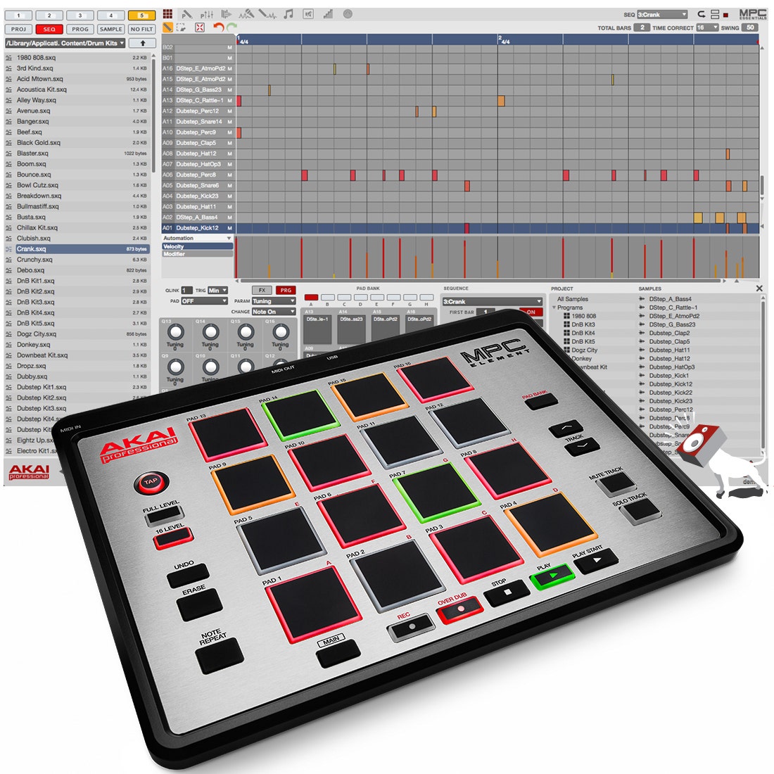 Akai Professional MPC Element Music Production Controller with Software