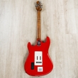 Ernie Ball Music Man BFR Cutlass Guitar, Figured Roasted Maple Neck, Scarlet Red