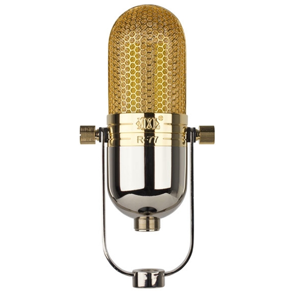 MXL R77 Classic Ribbon Studio Microphone w/ Flight Case, Gold and Chrome Finish