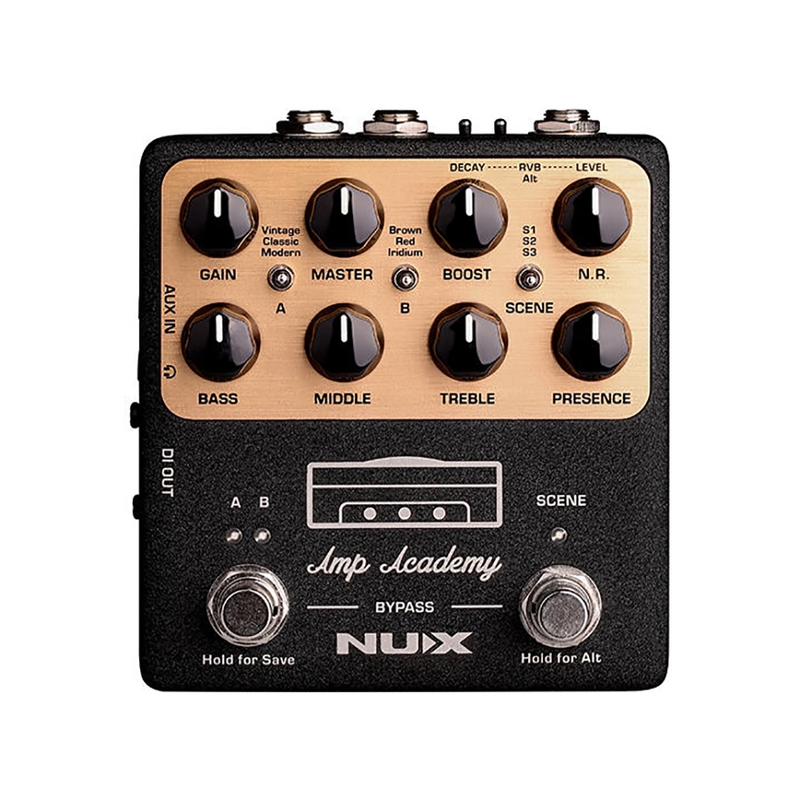 NUX NGS-6 Amp Academy Stomp Box Amp Modeler Guitar Effects Pedal