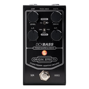 origin effects dcx bass tone shaper drive bass guitar effect pedal limited edition black