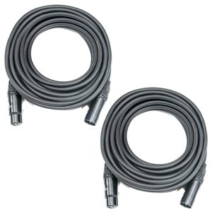 (2-Pack) OSP SuperFlex Gold SFM-50 Premium Microphone Cables, 50 ft