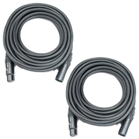 (2-Pack) OSP SuperFlex Gold SFM-30 Premium Microphone Cables, 30 ft