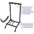 On-Stage Stands GS7361 Foldable 3-Guitar Rack Stand