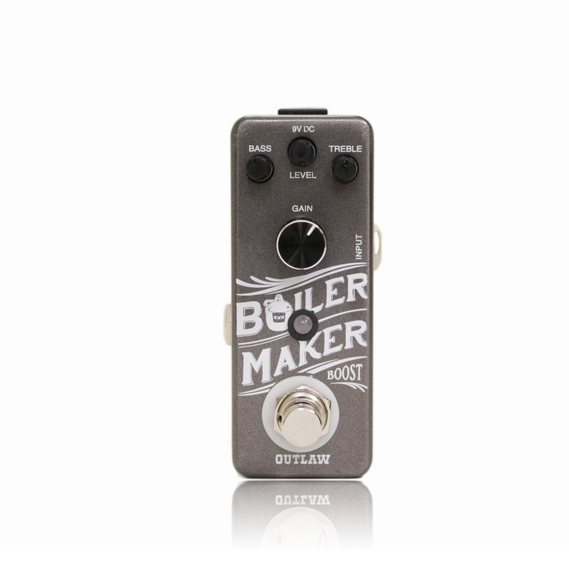 Outlaw Effects Boilermaker Boost 20db+ Transparent Boost Guitar Effects Pedal