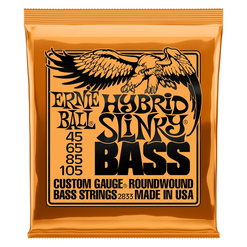 Ernie Ball 2833 Hybrid Slinky Nickel Wound Electric Bass Strings (45-105)