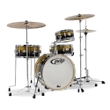 PDP Daru Jones New Yorker 4‑Piece Signature Drum Kit with Hardware & Cases - Gold to Black Sparkle Fade Lacquer Finish