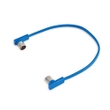 RockBoard Flat MIDI Patch Cable, 12 Inches, Blue, Right-Angle to Right-Angle