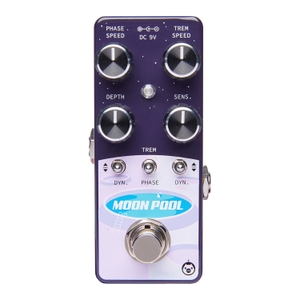 pigtronix moon pool tremvelope phaser compact 9 volt analog pedal