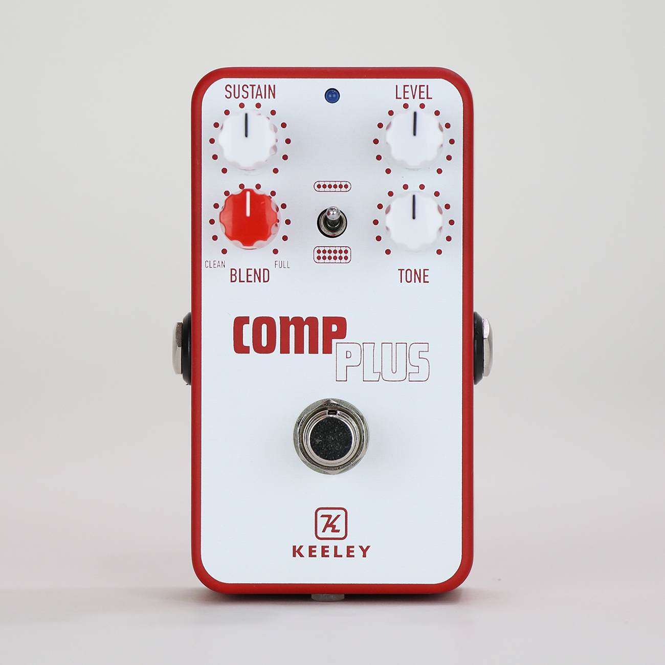 Keeley Compressor Plus Guitar Effects Pedal, Pitbull Audio Exclusive White  & Red