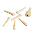 Planet Waves PWPS12 Molded Bridge Pins with End Pin in Ivory with Black Dot (Set of 7)