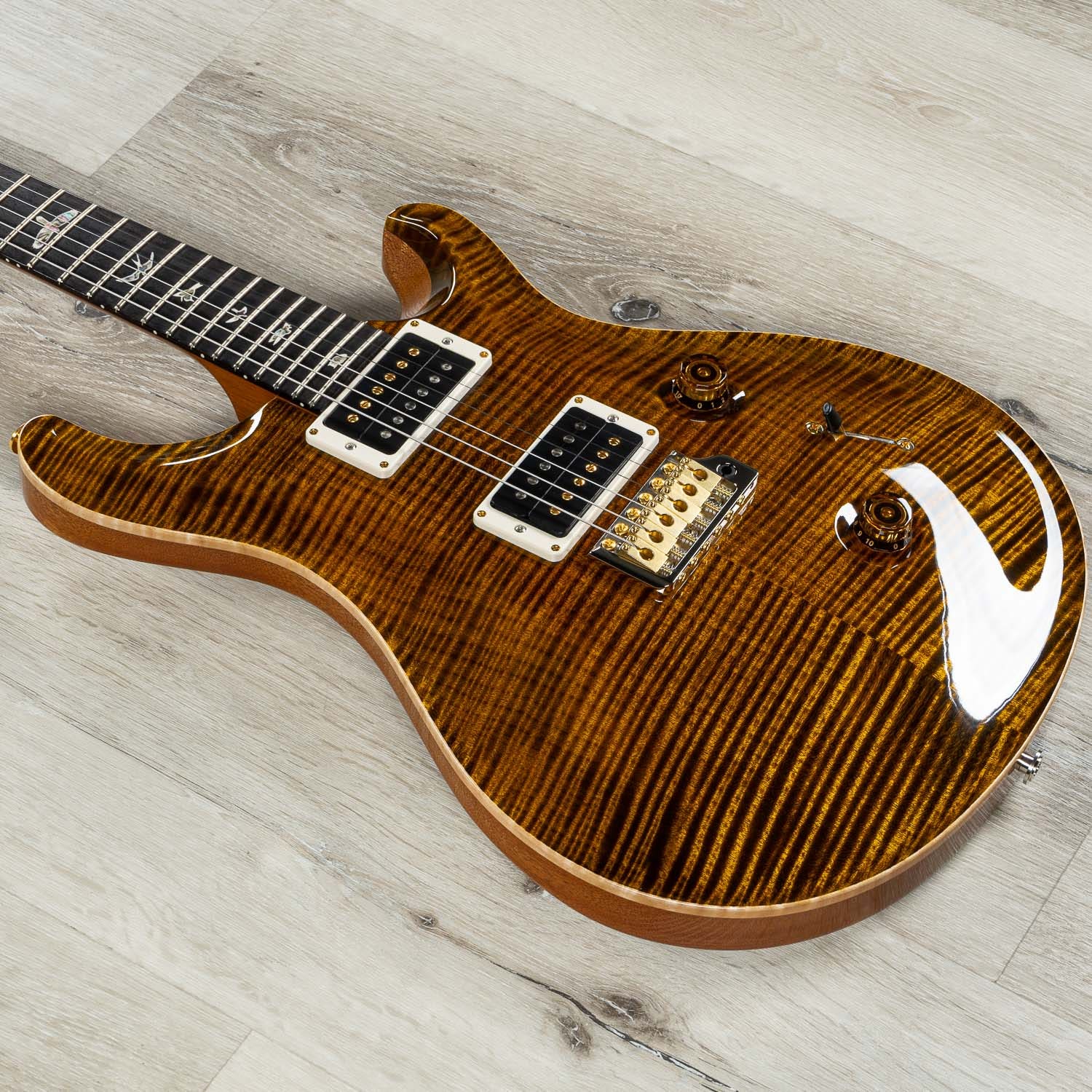PRS Paul Reed Smith Custom 24 10-Top Guitar, Rosewood Fretboard, Yellow  Tiger
