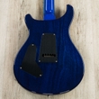 PRS Paul Reed Smith Custom 24 Floyd Rose 10-Top Guitar, Violet Blue Burst, Flame Maple, Ebony, Pattern Thin