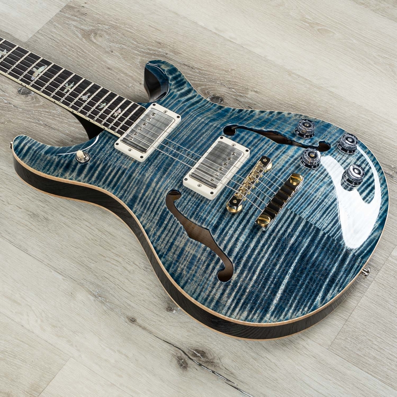 PRS Paul Reed Smith McCarty Hollowbody 594 10-Top Guitar, Rosewood Fretboard, Faded Whale Blue