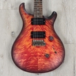 PRS Paul Reed Smith Wood Library Custom 24 Guitar, Satin Blood Orange Smokeburst