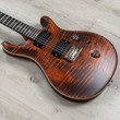 PRS Paul Reed Smith Wood Library Custom 24 Guitar, Satin Orange Tiger, Flame Maple Top