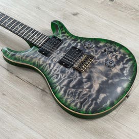 prs paul reed smith wood library custom 24 guitar ebony fingerboard figured maple neck ash body quil