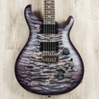 PRS Paul Reed Smith Wood Library Custom 24-08 Guitar, Satin Charcoal Purple Burst, Quilt Top, Flame Maple Neck, Ziricote Board, Swamp Ash Back