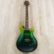 PRS Paul Reed Smith Wood Library Custom 24-08 Guitar, Satin Green Fade, Quilt Top, Flame Maple Neck, Ziricote Board, Swamp Ash Back