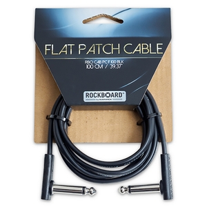 rockboard rbo cab pc f 100 blk flat patch guitar effects cable 40 inch