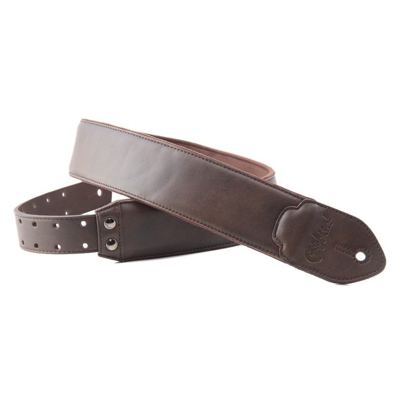 RightOn! Straps Leathercraft Guitar and Bass Strap - Vintage Brown