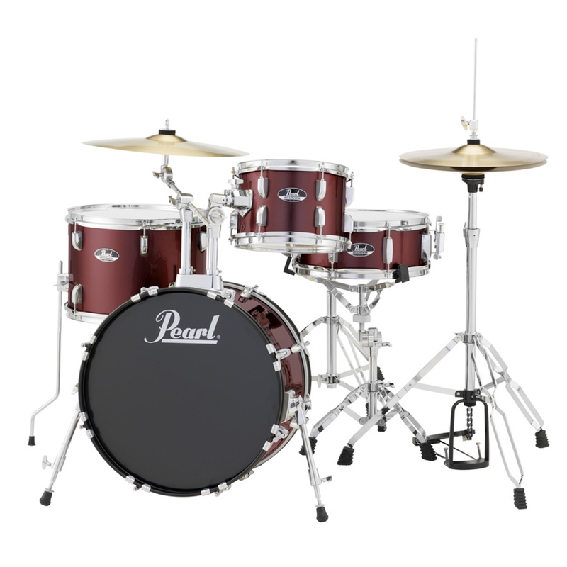 Pearl Drums RS584C/C Roadshow 4pc Drumkit w/ Hardware, Cymbals, Accessories, Red Wine