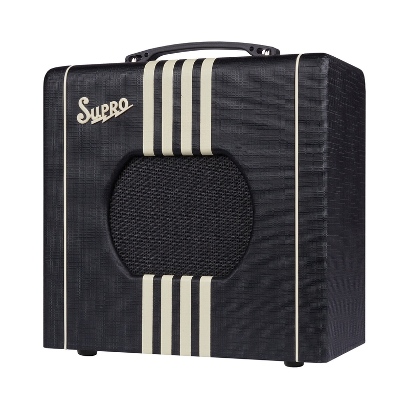 Open Box Supro 1818 Delta King 8 1-Watt 1x8" Tube Guitar Combo Amplifier, Black & Cream