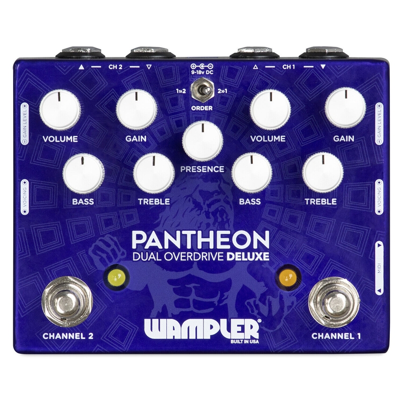 Open Box Wampler Pantheon Dual Overdrive Deluxe Guitar Effects Pedal