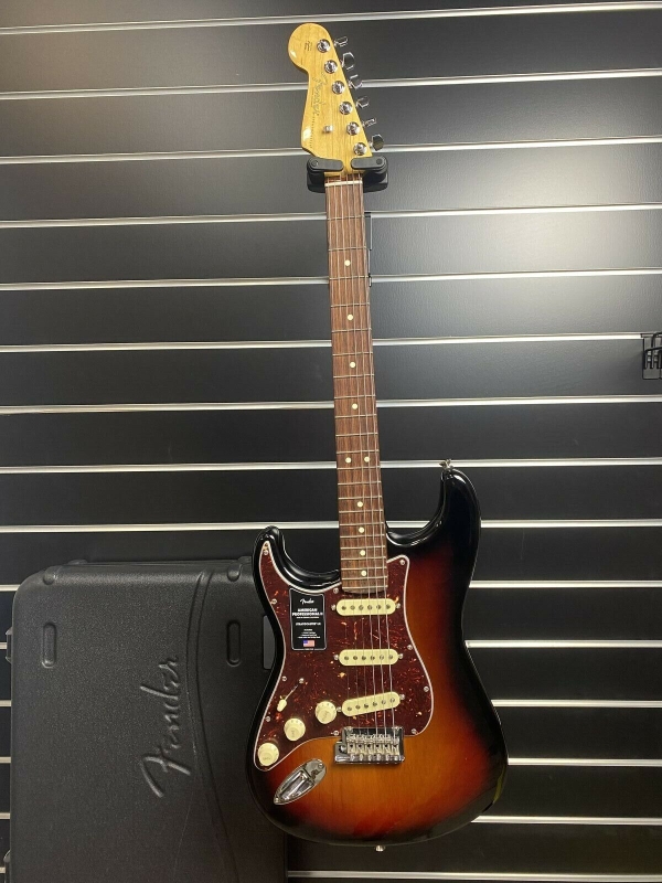 Fender American Professional II Stratocaster Left-Handed Guitar, Rosewood Fretboard, 3-Color Sunburst ( Open Box )