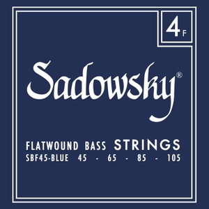 sadowsky blue label bass string set stainless steel flatwound 4 string 045 105
