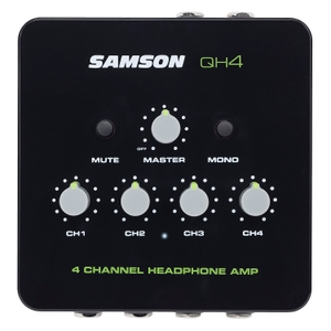 samson qh4 4 channel headphone amplifier w mono switch