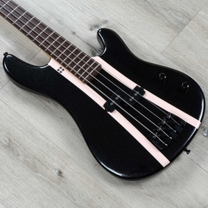 sandberg lionel vs short scale bass exclusive run cosmic black with shell pink racing stripes sdg ca