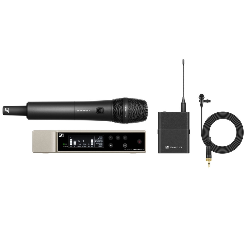 Sennheiser EW-D ME2/835-S Combo Wireless Handheld and Lavalier Microphone System, R1-R6