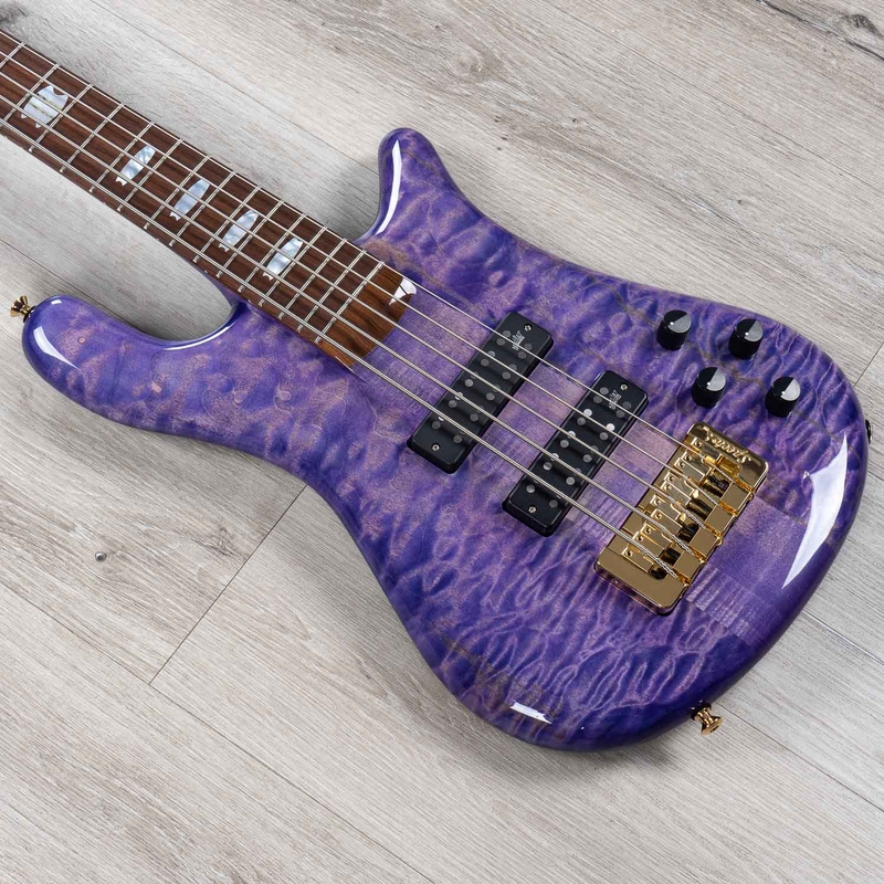 Spector USA NS-5XL 5-String Bass, Reclaimed Redwood Body, Ultra Violet Purple