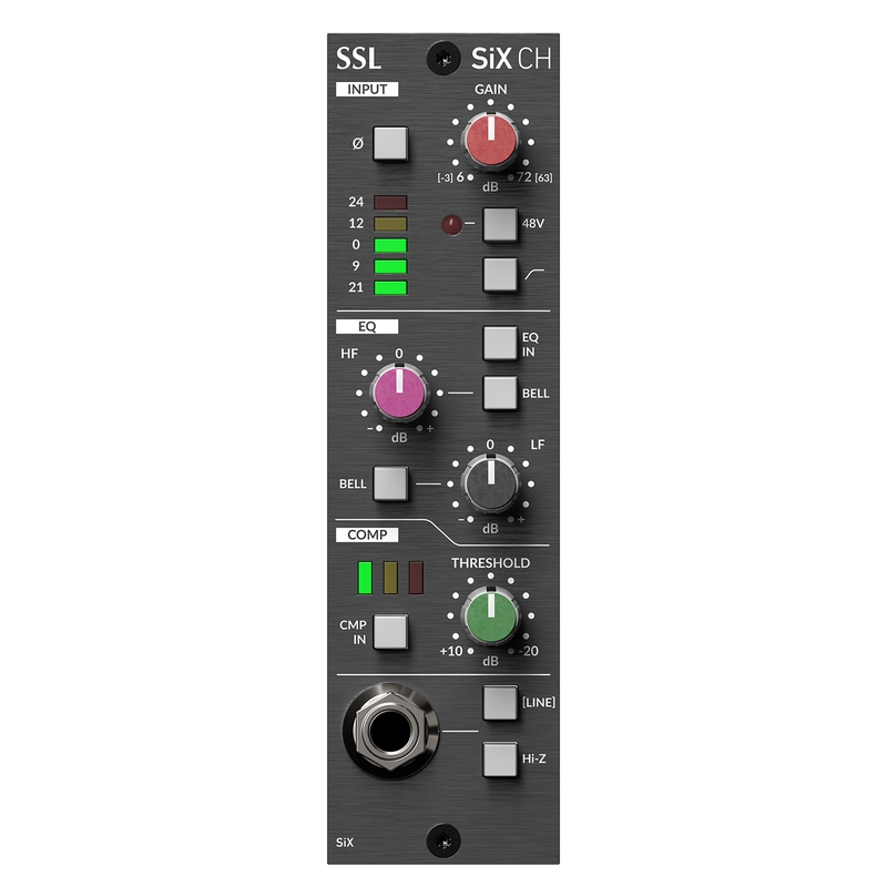 SSL Solid State Logic SiX Channel 500 Series Channel Strip with Mic/Line/Instrument Preamp